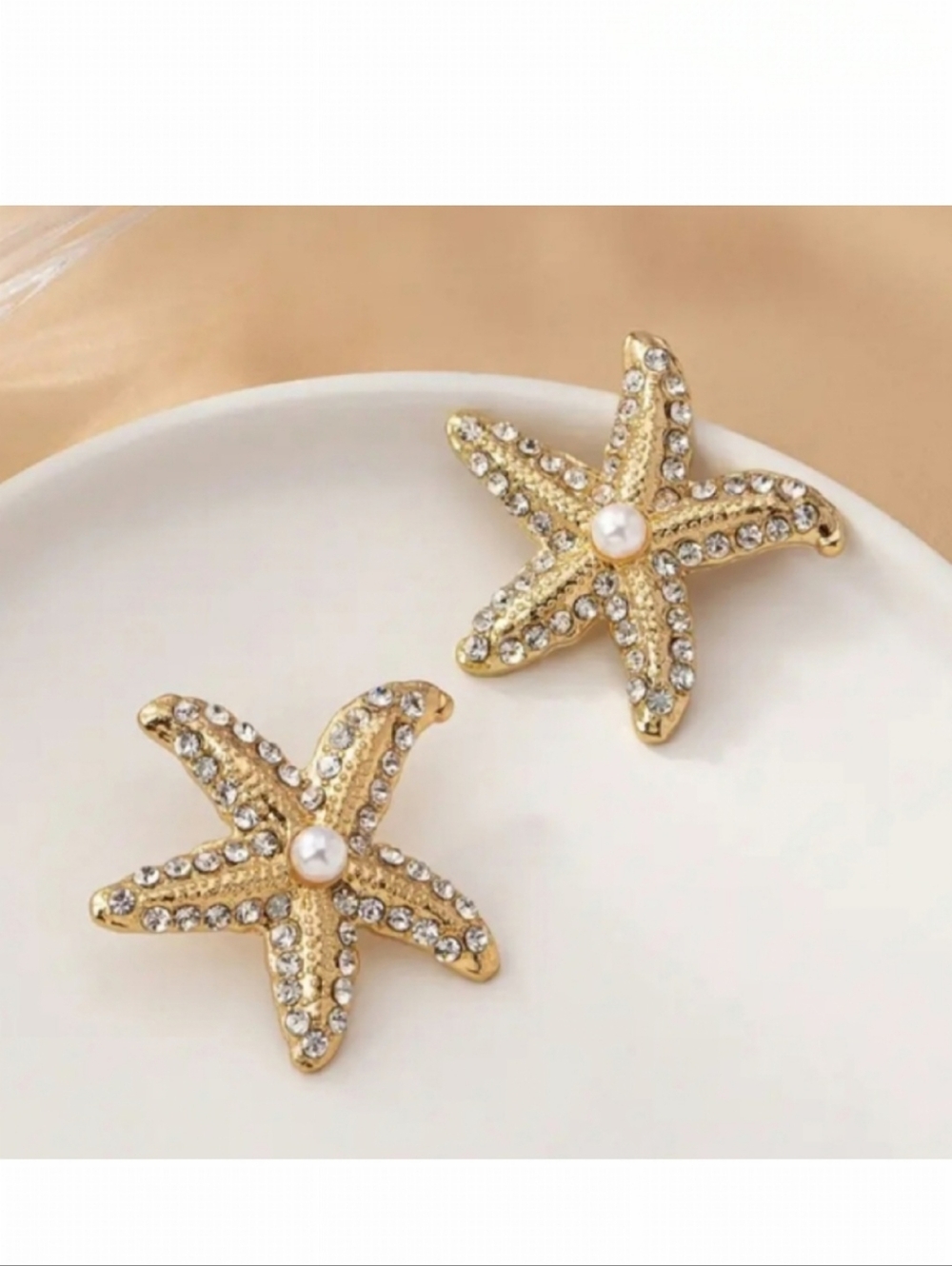 🌺Vacation Wear Starfish And Pearl Stud Earings Starfish Jewelry Resort Wear